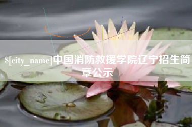 乐平中国消防救援学院辽宁招生简章公示