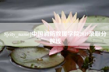 乐平中国消防救援学院2019录取分数线