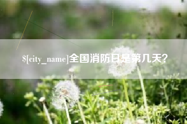 乐平全国消防日是第几天？
