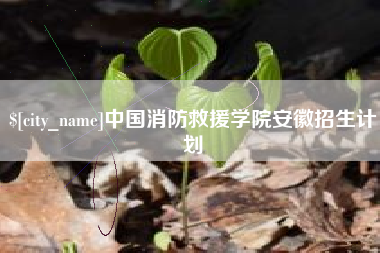 乐平中国消防救援学院安徽招生计划