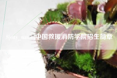 乐平中国救援消防学院招生简章