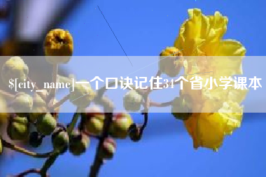 乐平一个口诀记住34个省小学课本