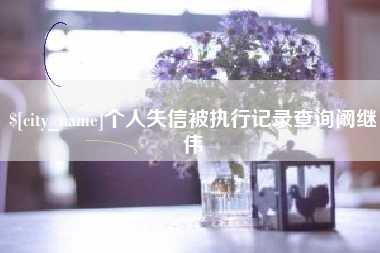 乐平个人失信被执行记录查询阚继伟