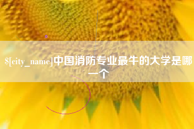乐平中国消防专业最牛的大学是哪一个