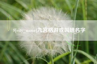 乐平九宫格游戏叫啥名字
