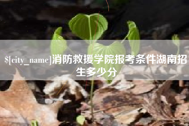 乐平消防救援学院报考条件湖南招生多少分