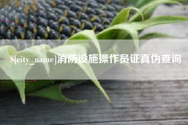 乐平消防设施操作员证真伪查询