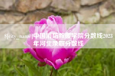 乐平中国消防救援学院分数线2023年河北录取分数线