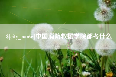 乐平中国消防救援学院都考什么