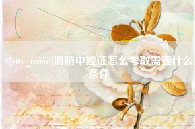 乐平消防中控证怎么考取需要什么条件