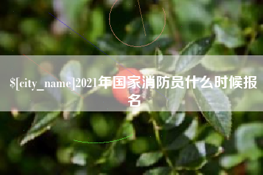 乐平2021年国家消防员什么时候报名