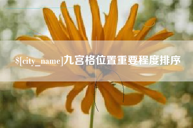 乐平九宫格位置重要程度排序