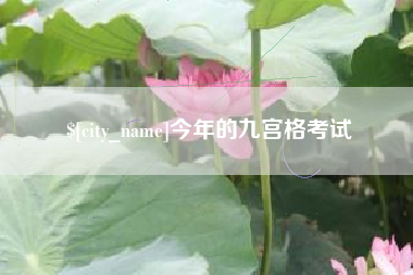 乐平今年的九宫格考试