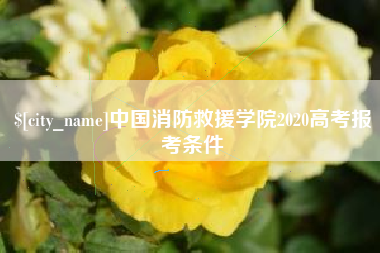 乐平中国消防救援学院2020高考报考条件