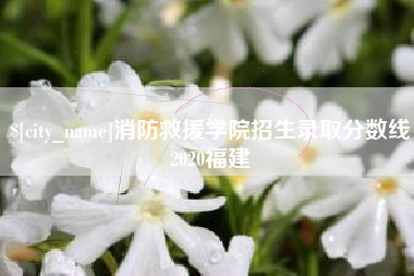 乐平消防救援学院招生录取分数线2020福建