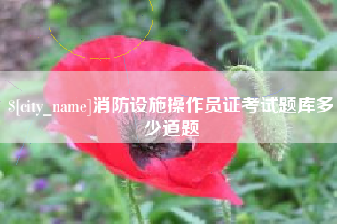 乐平消防设施操作员证考试题库多少道题